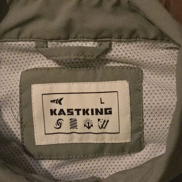 Kastking L Green Button Down Performance Shirt Mesh Fishing Outdoors - Picture 3 of 8